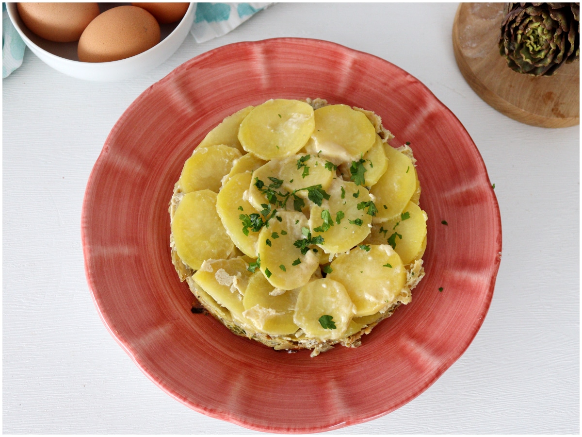 Tortino di patate e carciofi